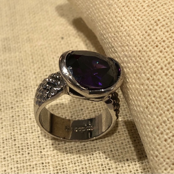 Lia Sophia Silver Ring with Purple Stone - Picture 5 of 10